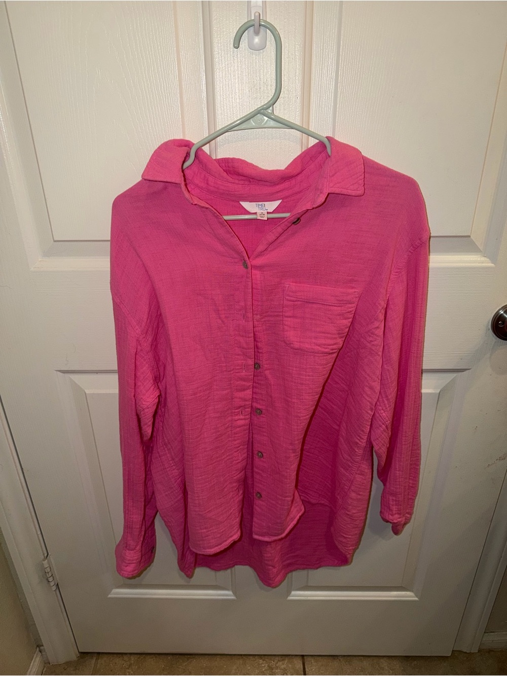 Time and Tru Hot Pink Button-Down Shirt